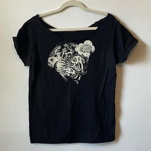 Kissing Zombies Black T-shirt, size XL